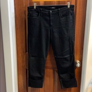 Joe’s Jeans Black Cuffed Crops
